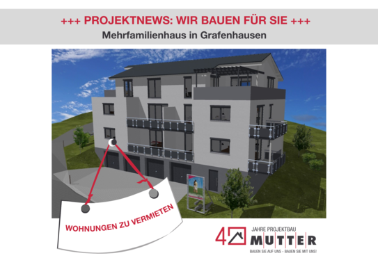 3D Illustration des geplanten Mehrfamilienhauses in Grafenhausen